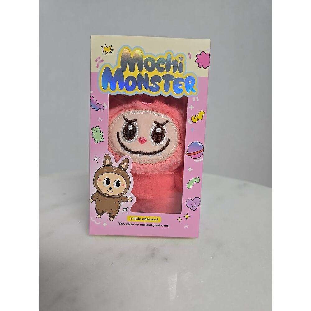 New Mochi Monster Plush Charm Collectible Keychain Pink Monster LiL Obsessed